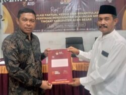 Bakal Pasangan Calon Bupati dan Wakil Bupati Aceh Besar Syech Muharram dan Drs. H. Syukri A Jalil Lolos Verifikasi Faktual Dukungan.