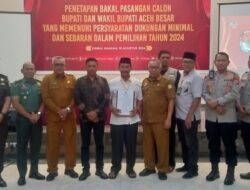 H. Syech Muharram dan Drs. Syukri A Jalil Sudah  Sah Untuk Mendaftar Sebagai Calon Bupati dan Wakil Bupati Aceh Besar.