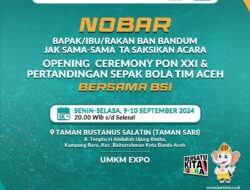 Yuk Hadir, 9 dan 10 September BSI Gelar Nobar di Taman Sari
