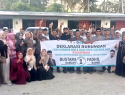 Relawan Rumah Kita Bersama Darul Imarah Aceh Besar Deklarasi Dukung Paslon Gubernur Aceh Bustami Hamzah dan Fadhil Rahmi.