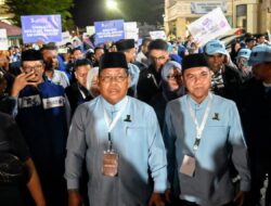 Ribuan Pendukung Antarkan AMIN Menuju Debat ke 2