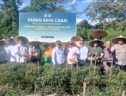 Sekda Aceh Besar Panen Raya Cabe Dan Nila Pada Rumah Tahanan Kelas IIB Jantho.