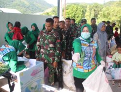 Prajurit dan Persit Yonif 112/Dharma Jaya Tumbuhkan Kesadaran Lingkungan Melalui Bank Sampah