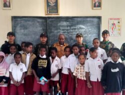 Satgas Yonif 112/DJ Laksanakan Sosialisasi Wawasan Kebangsaan di SD YPPGI ILU