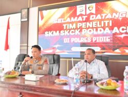 Polres Pidie Terima Kunjungan Tim Peneliti SKM Polda Aceh