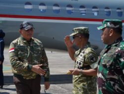 Pangdam IM Sambut Kedatangan Menhan RI dan Panglima TNI di Lanud SIM