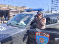 Satbinmas Polres Pidie Intensifkan Himbauan Kamtibmas Pasca Banjir di SPBU dan Pasar