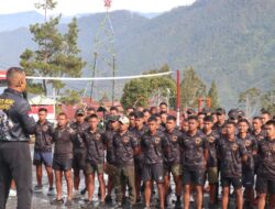 Sambut Tahun Baru 2026, Dansatgas Yonif 112/DJ Gelar Pertandingan Di Puncak Jaya