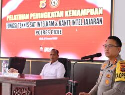 Kapolres Pidie Buka Pelatihan Peningkatan Kemampuan Fungsi Teknis Intelkam