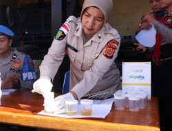 Komitmen Bersih Narkoba, Sipropam Polresta Banda Aceh Cek Urine Personel