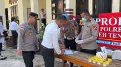 Polres Aceh Tengah Gelar Tes Urine Mendadak, Pastikan Personel Bebas Narkoba