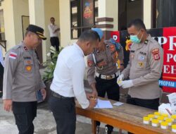 Polres Aceh Tengah Gelar Tes Urine Mendadak, Pastikan Personel Bebas Narkoba
