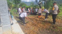 Ramadhan Penuh Kepedulian, Polsek Celala Pulihkan Polindes Ramung Ara Pascabencana