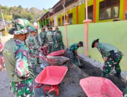 Kodim 0119/Bener Meriah dan Yonif 114/SM Bersihkan Parit, Antisipasi Banjir.